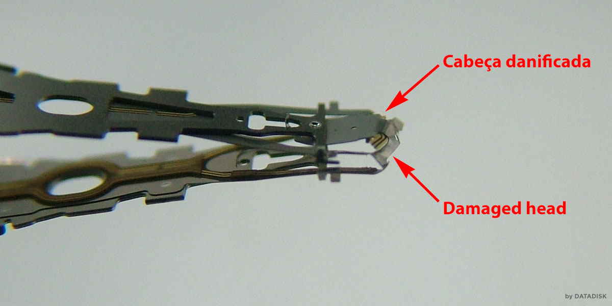 Conjunto de cabeças danificadas