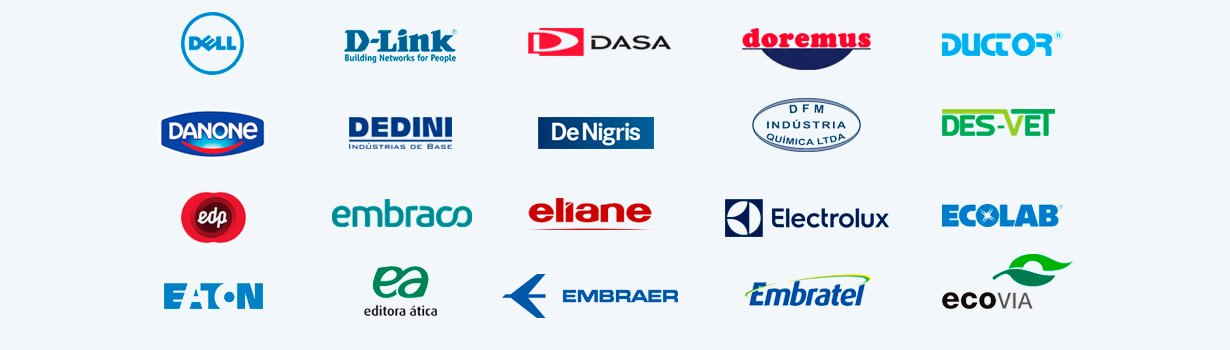 DELL, D-link, Danone, Electrolux, Ecolab, Embraer, Ecovia são clientes da DATADISK